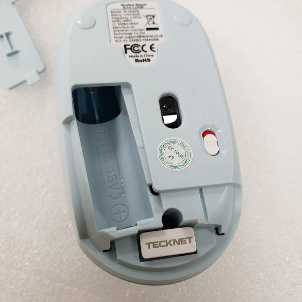 TECKNET Wireless Mouse for Laptop, 2.4GHz USB Mini Cordless Sky Blue TK-MS006